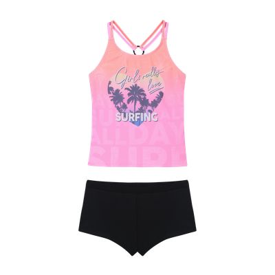 Imagen 2 del producto Traje de Baño Niña Teens Tankini UV50 Hot Pant Rosa - Rosa