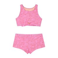 Traje de Baño NiñaTeens Tankini UV50 Crop Top Rosa - Rosa