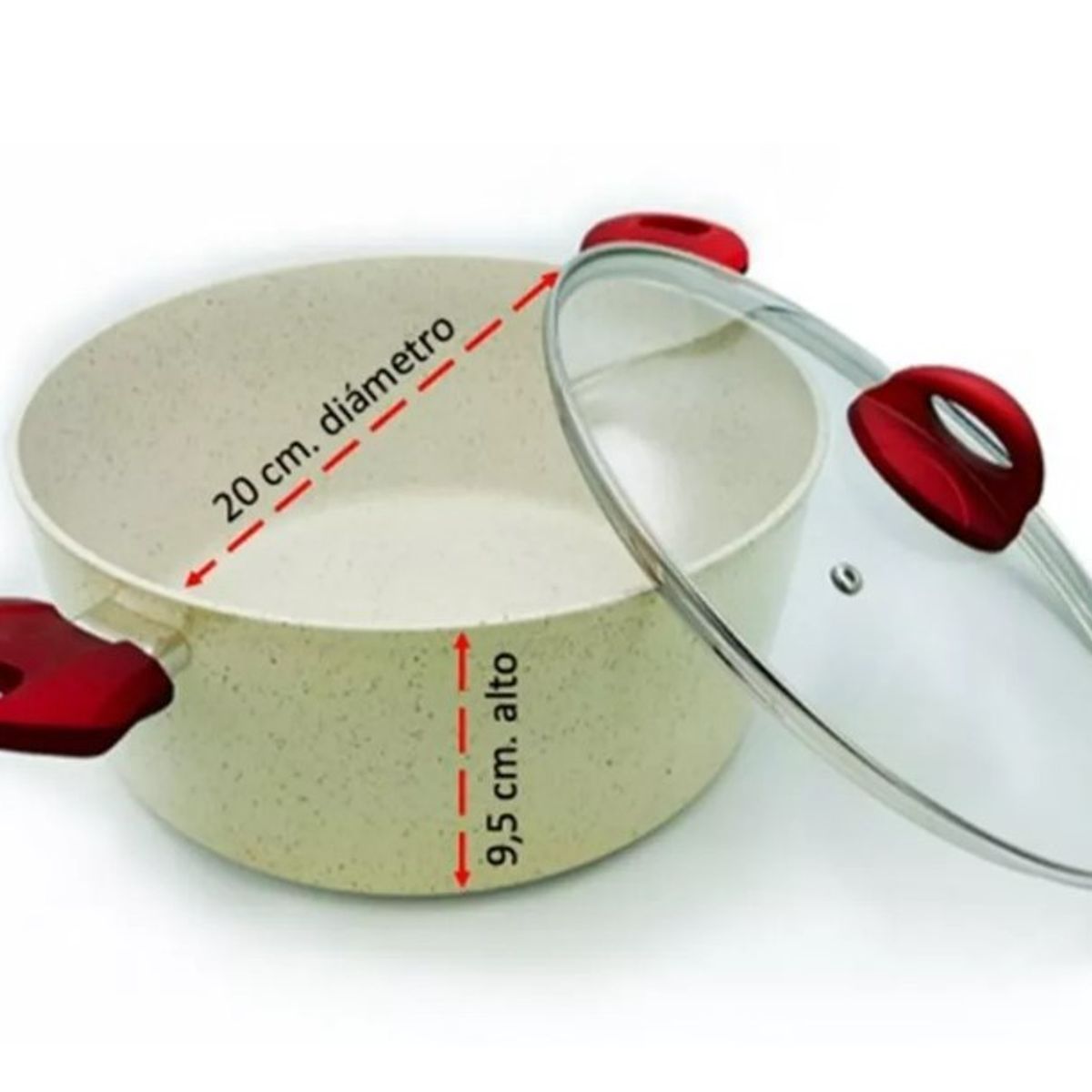 GENERICO - CACEROLA MARMOLEADA 20CM  ARTE ANDINO