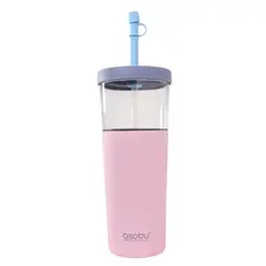 ASOBU - Vaso Termico 2x1 Marina,Asobu, Rosa Pastel, 502 ml- 828 ml