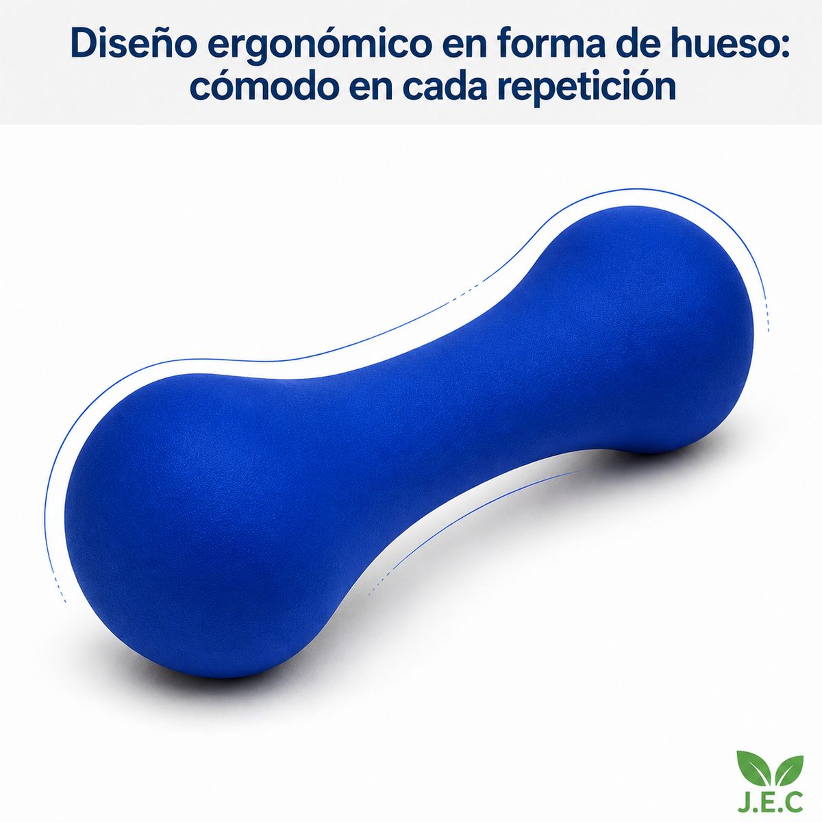 GENERICO - Mancuerna Neopreno Hueso 2 kg Antideslizante azul Fitness
