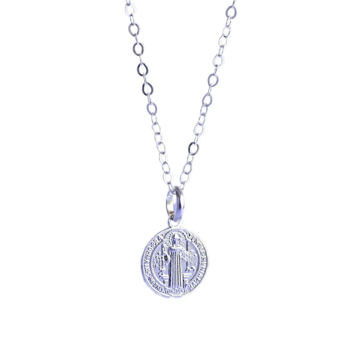 MABELITA - Cadena de Plata ley 925 San Benito  - Religioso