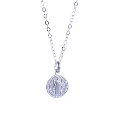 MABELITA - Cadena de Plata ley 925 San Benito - Religioso