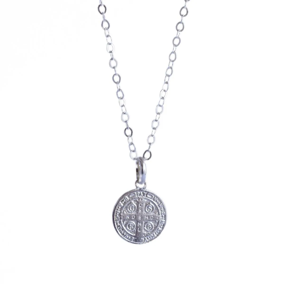 MABELITA - Cadena de Plata ley 925 San Benito  - Religioso