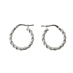 MABELITA - Aros Argollas de Plata Enroscadas 20 mm
