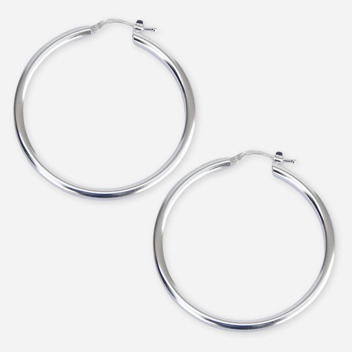 MABELITA - Aros Argollas de Plata Gruesas 4 cm Mabelita