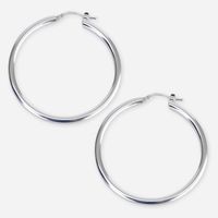 Aros Argollas de Plata Gruesas 4 cm