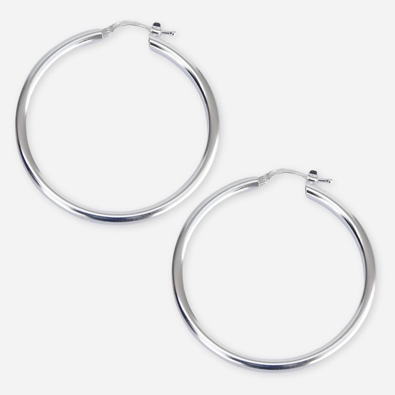 MABELITA - Aros Argollas de Plata Gruesas 4 cm Mabelita