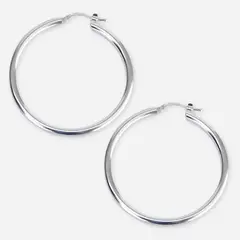 MABELITA - Aros Argollas de Plata Gruesas 4 cm