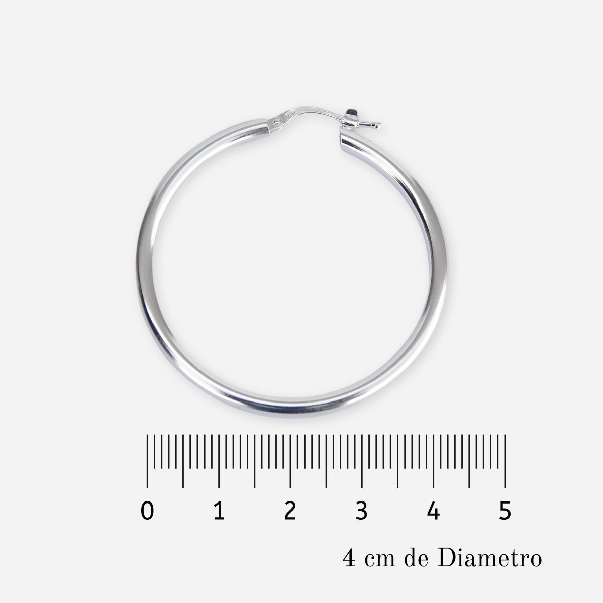 MABELITA - Aros Argollas de Plata Gruesas 4 cm Mabelita