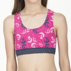 LADY GENNY - Top De Algodón Estampado Con Encaje