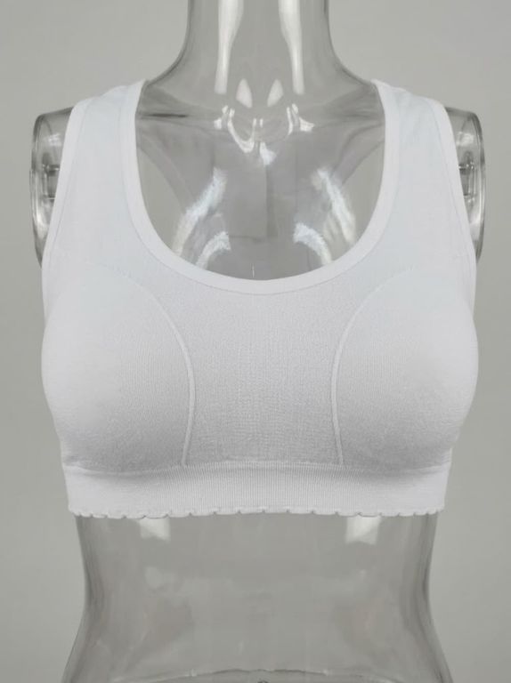 Top Deportivo Seamless Nylon Nina Blanco 10-12