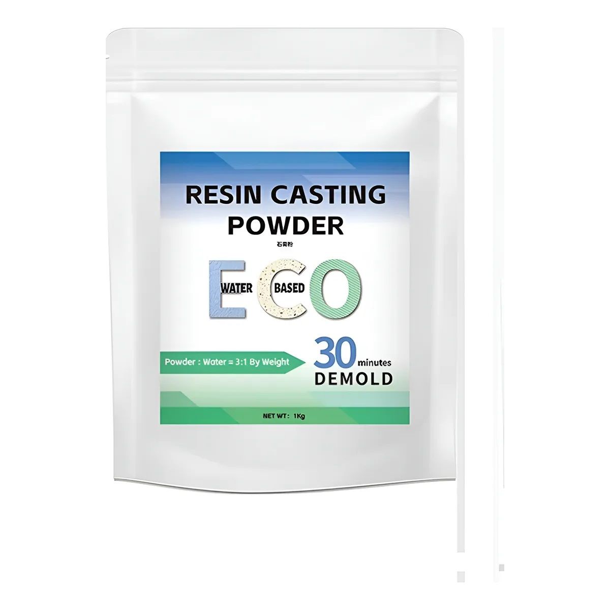 GENERICO - Resina En Polvo Al Agua 1000gr 1kg Seca En 30minutos