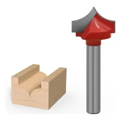 GENERICO - Fresa Madera Doble Perfilado Curvo Vástago 6mm 6x18mm 1pcs