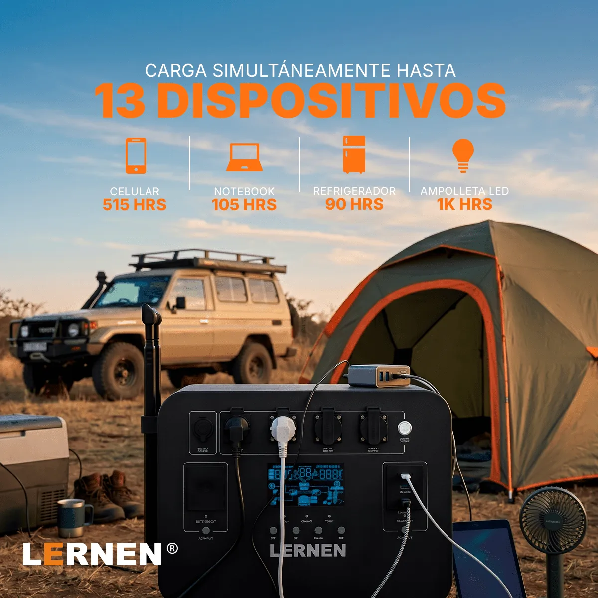 LERNEN - Estación De Energía Portátil Lernen 5000w Generador Eléctrico