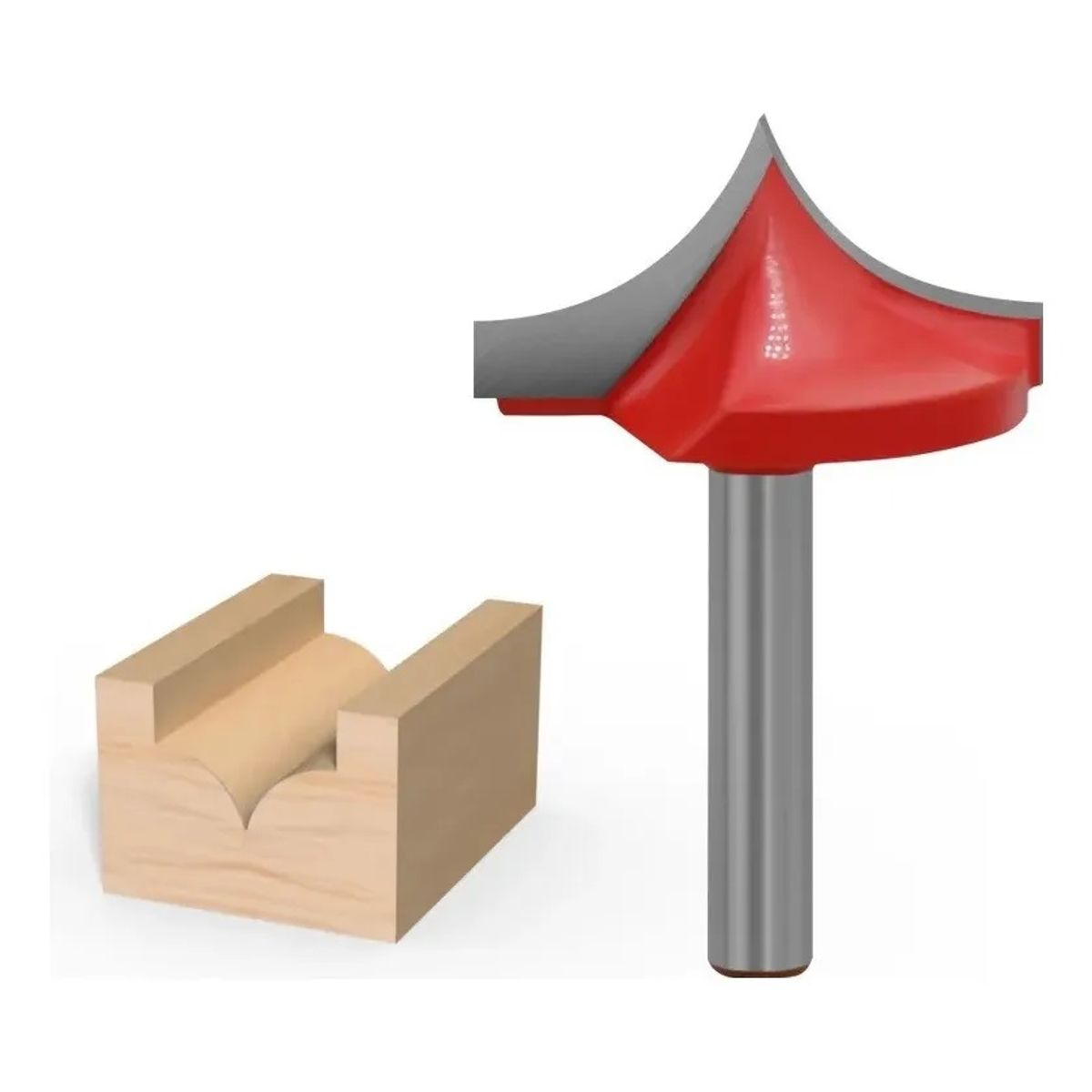 GENERICO - Fresa Madera Doble Perfilado Curvo Vástago 6mm 6x32mm 1pcs