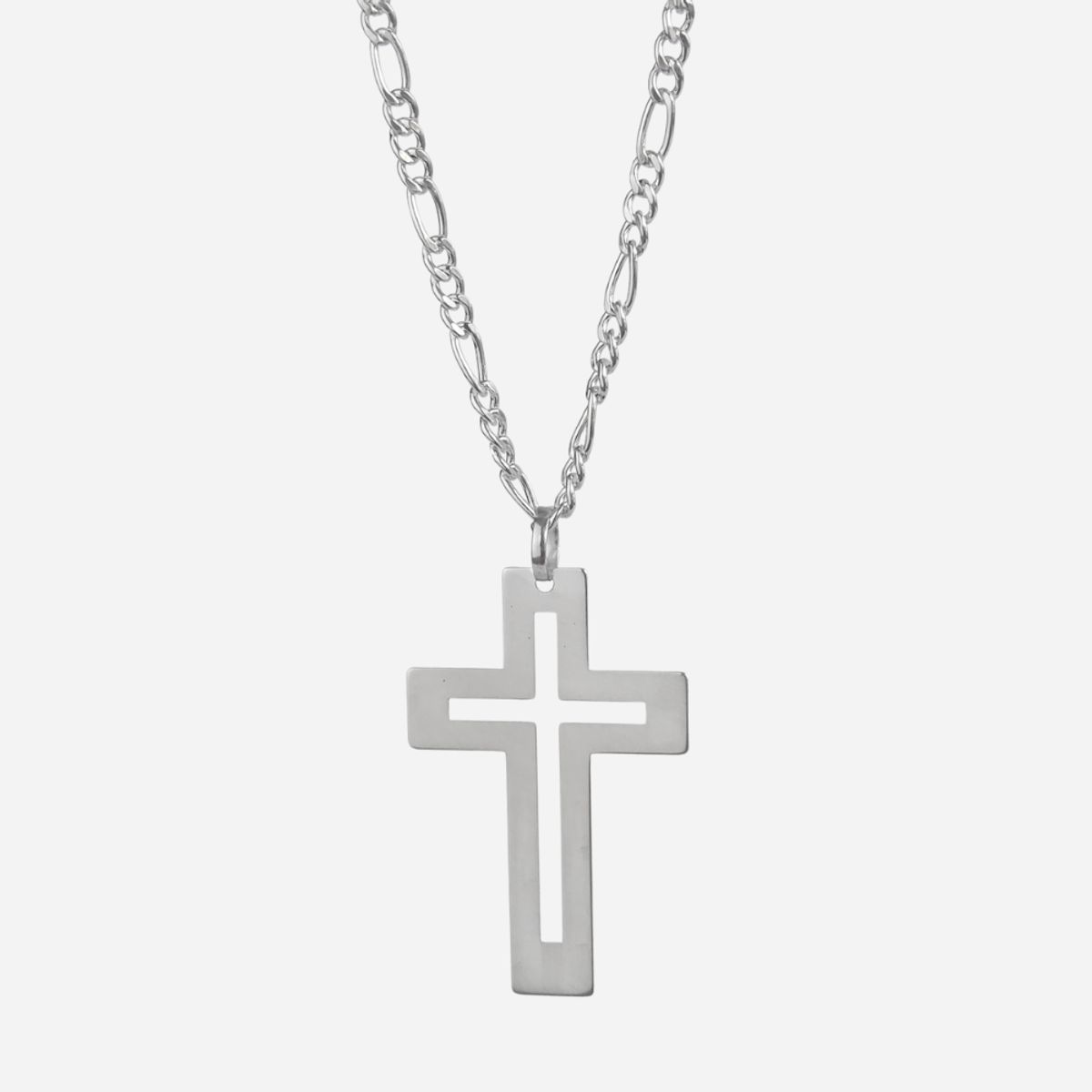 MABELITA - Cadena de Plata con Cruz para Hombres F