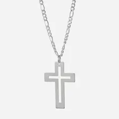 MABELITA - Cadena de Plata con Cruz para Hombres F