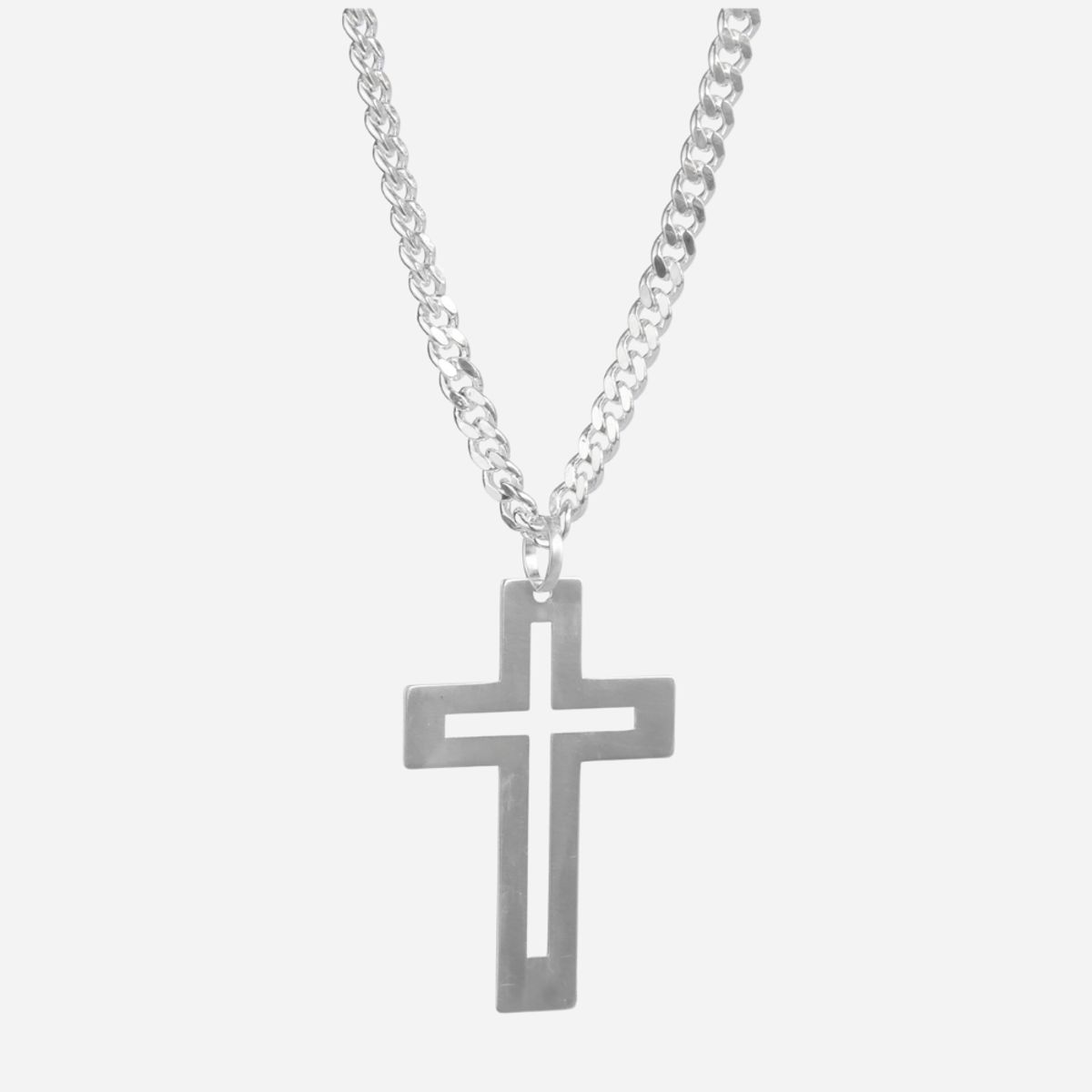 MABELITA - Cadena de Plata Cruz para Hombres G