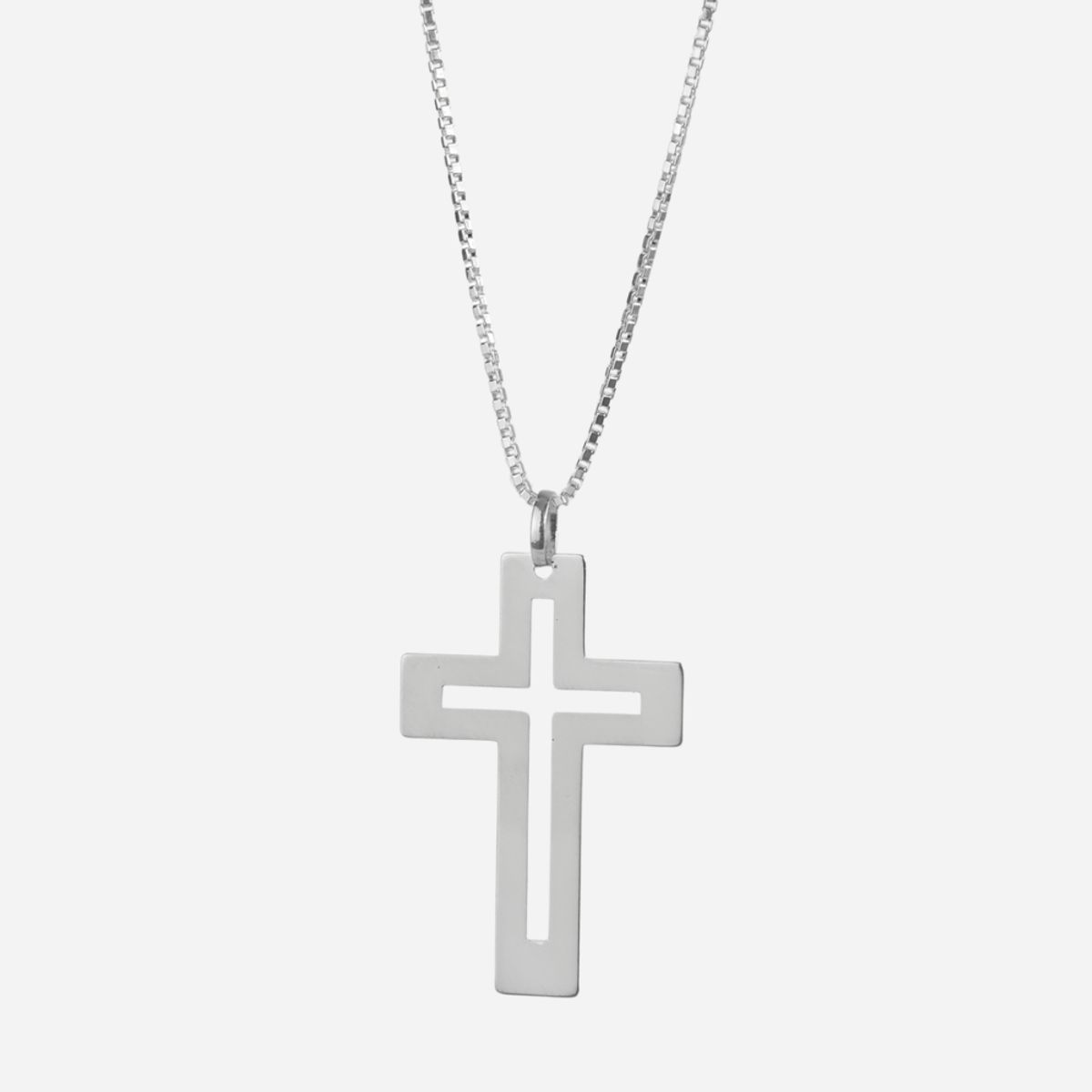 MABELITA - Cadena de Plata con Cruz para Hombres V