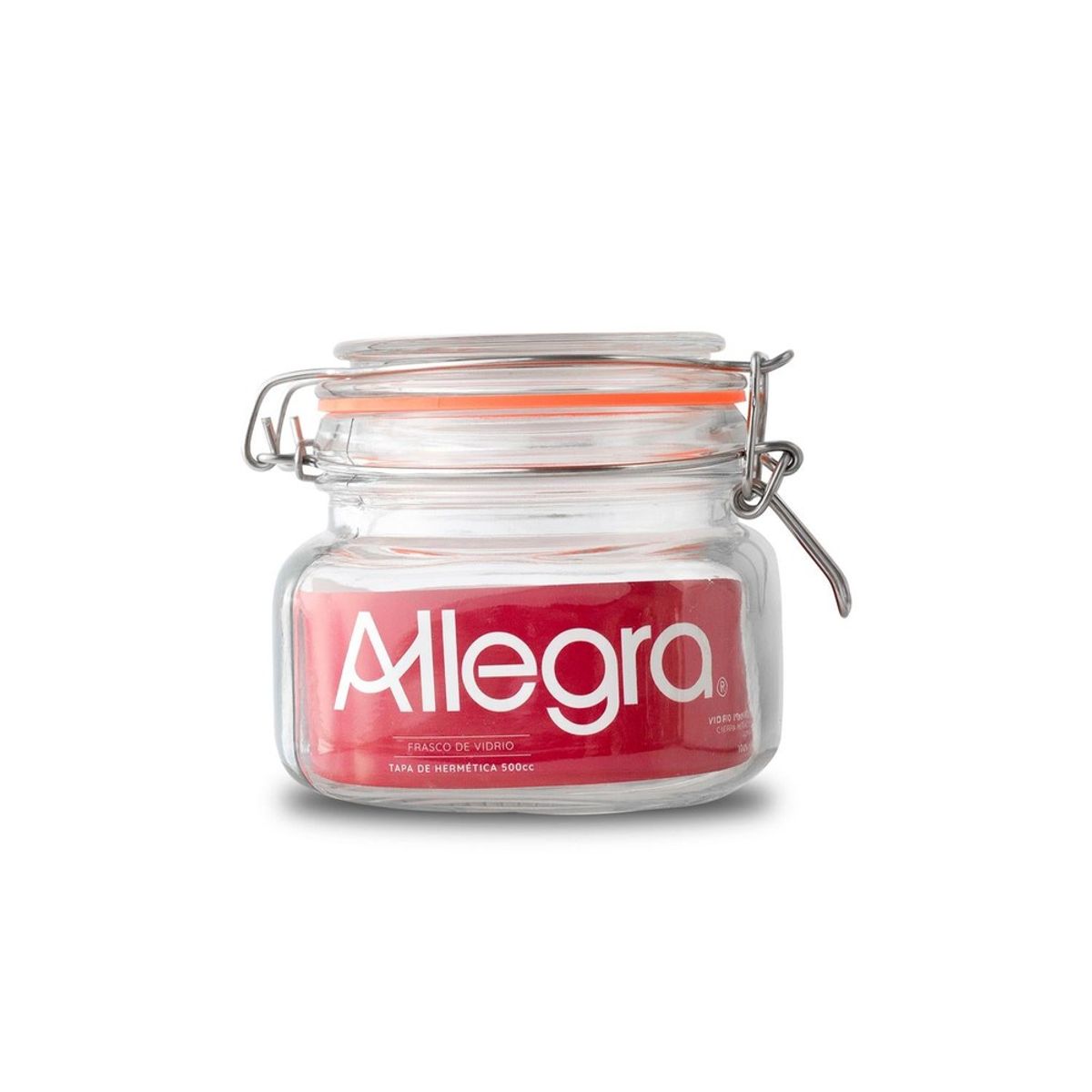 Pack de 3 Frascos de Vidrio con tapa Hermética 500ml Allegra, marca ALLEGRA - Foto 2