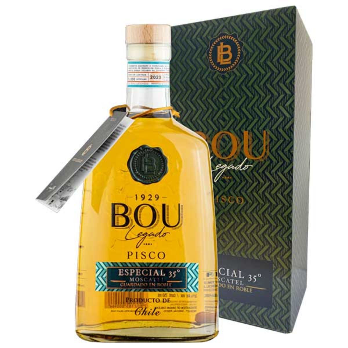 BOU - Pisco Bou Legado Especial Moscatel 35° 750 Ml