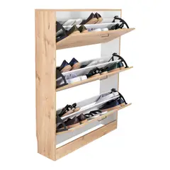 TUHOME - Zapatero Organizador Z Duna Y Blanco 128x94x24 Cm