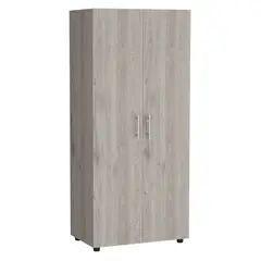TUHOME - Closet Tera 2 Puertas Ceniza Y Blanco 180x180x48 Cm