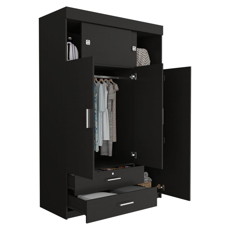 TUHOME - Closet Manila 5 Puertas Wengue 187x120x51 Cm