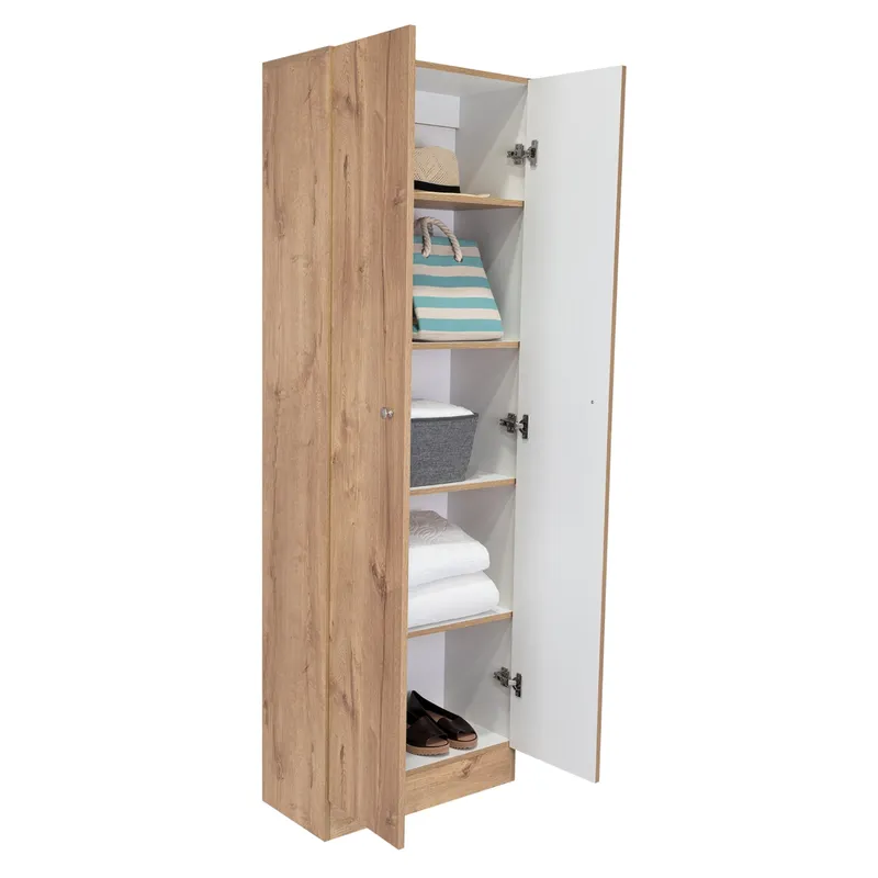 TUHOME - Closet 2 Puertas Home Duna Y Blanco 180x60x30 Cm