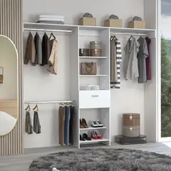 TUHOME - Walking Closet Manchester 1 Cajón Blanco 210x250x41 Cm
