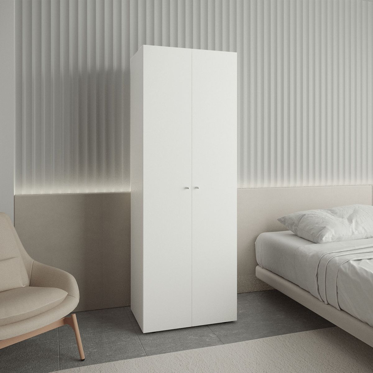 TUHOME - Closet Colgador 2 Puertas Tuhome 170x60x402 Cm Blanco