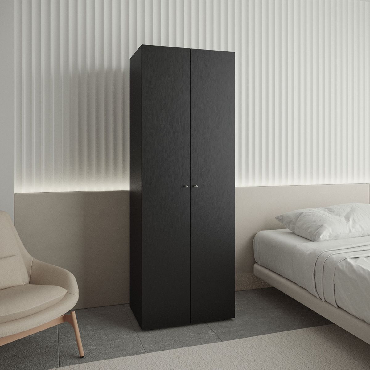 TUHOME - Closet Colgador 2 Puertas Tuhome 170x60x402 Cm Wengue