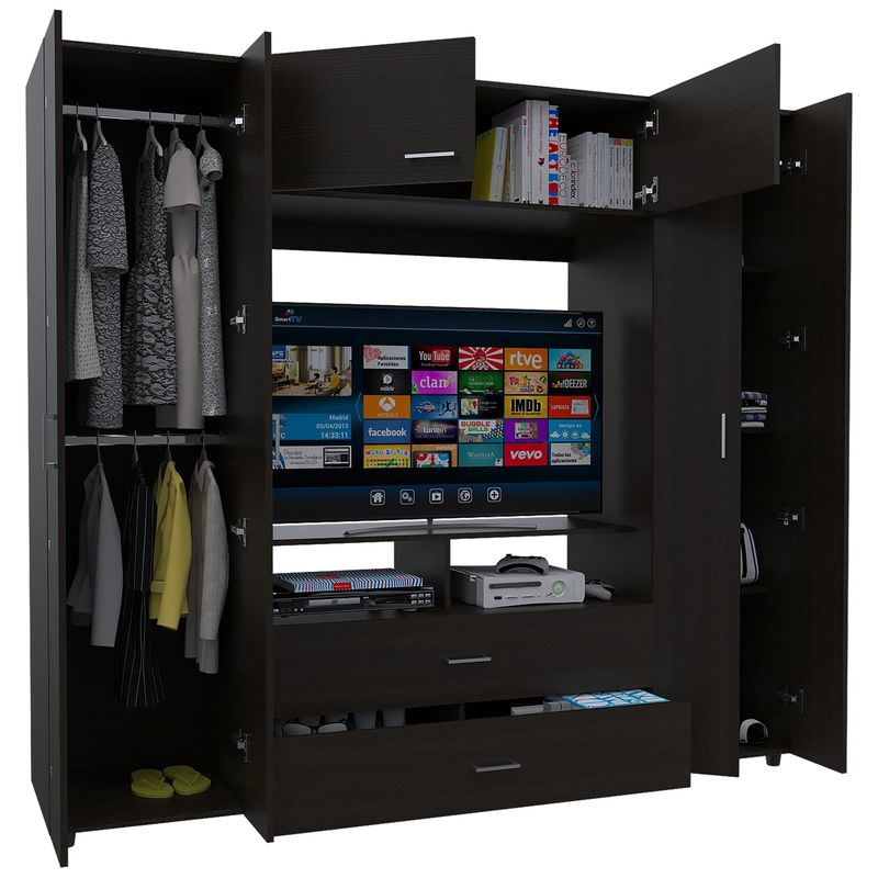 TUHOME - Closet Manila Z-200 6 Puertas Tv 46 Wengue