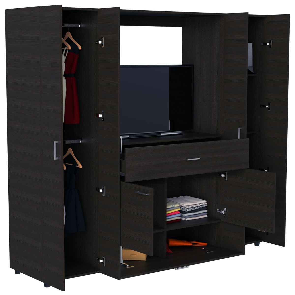 TUHOME - Closet Manila Z-200N 7 Puertas Tv 46 Wengue