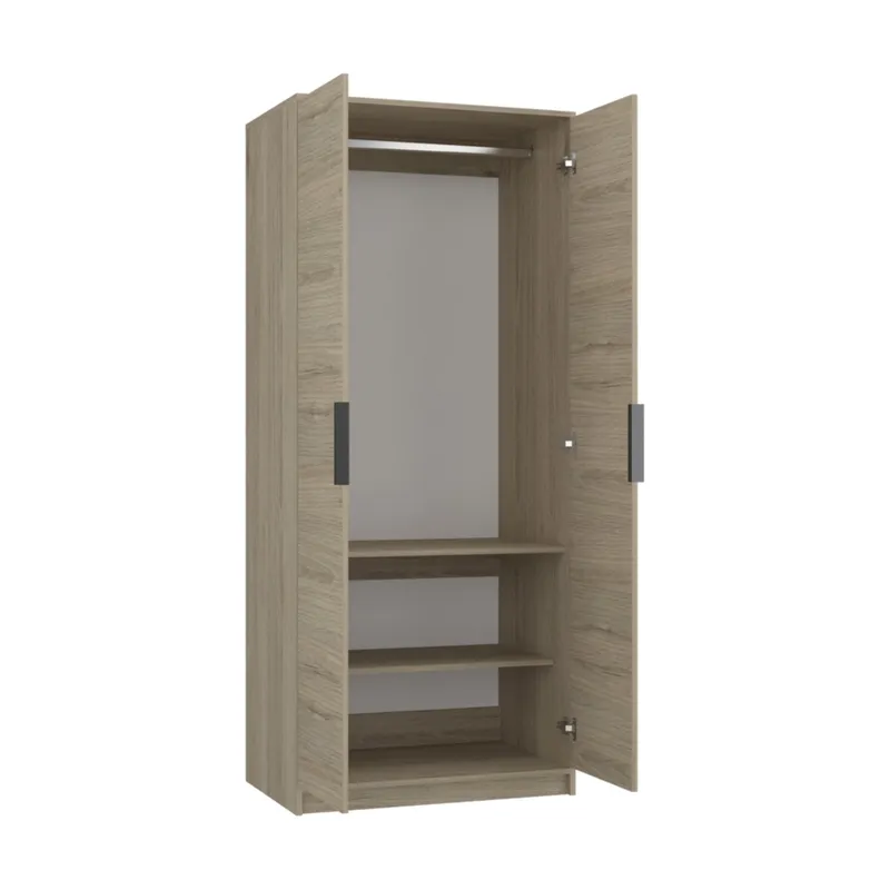 TUHOME - Closet Kaia 2 Puertas Rovere Y Blanco 189x80x523 Cm