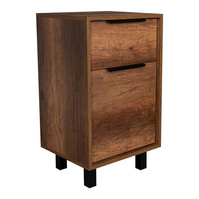 Imagen 2 del producto Velador Kaia 1 Cajón 1 Puerta Caramelo Y Wengue 70x41x36 Cm