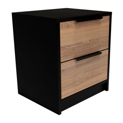 Imagen 2 del producto Velador Kaia 2 Cajones Wengue Y Miel 48x41x36 Cm