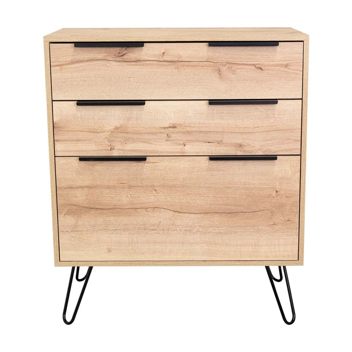 TUHOME - Cómoda Concept 3 Cajones Dobles Duna Y Wengue