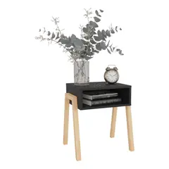 TUHOME - Velador Pinetti 506x46x369 Cm Wengue Y Crudo