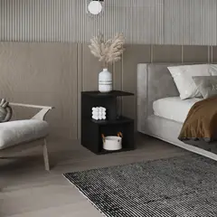 TUHOME - Velador 2 Posiciones Ocaso Wengue 482x35x35 Cm