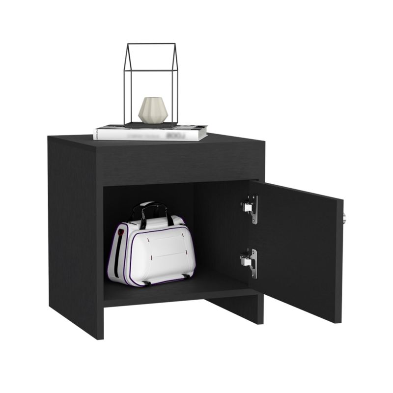 TUHOME - Velador 1 Puerta Colore Wengue 41x40x35 Cm