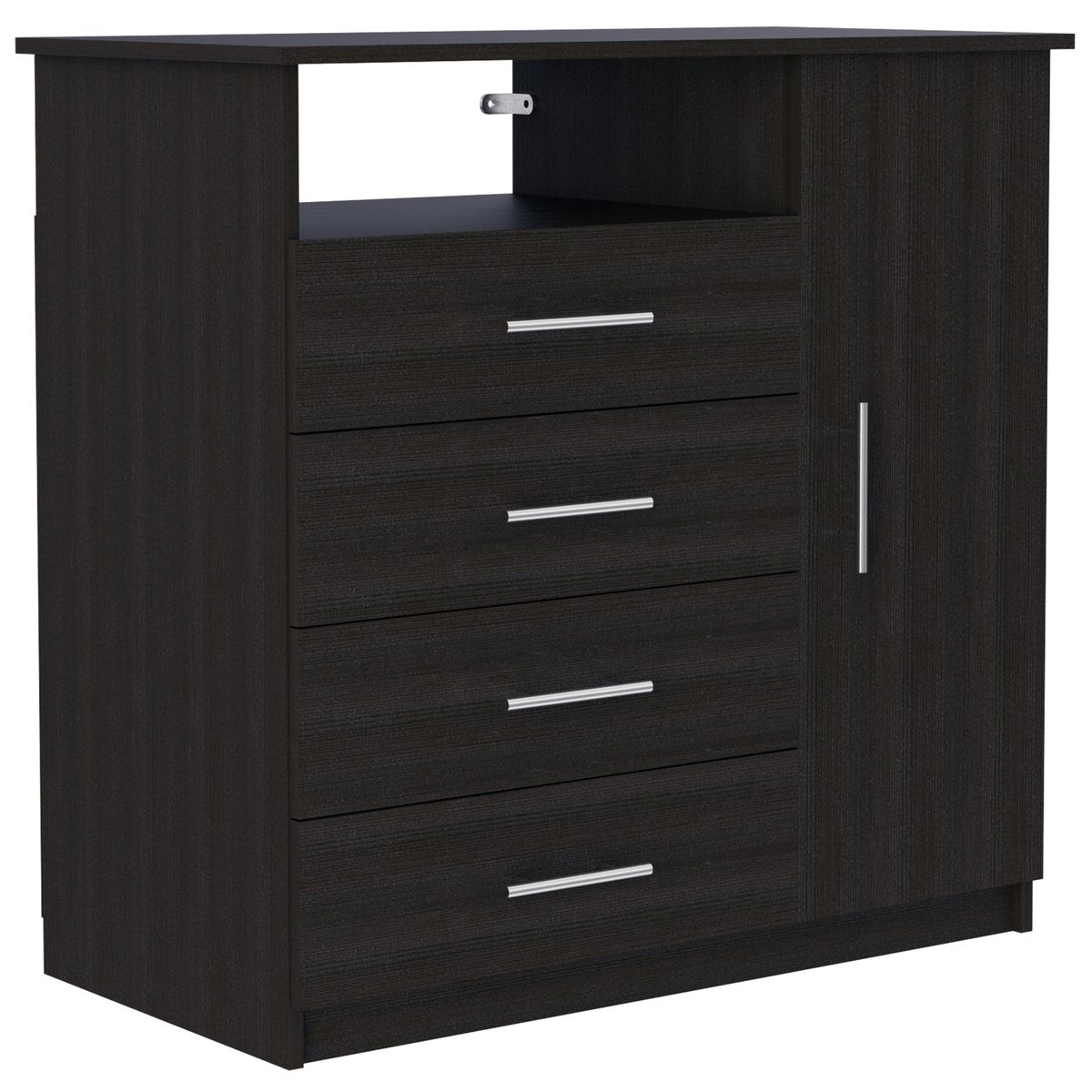 TUHOME - Cómoda Z-91 Tv 40 4 Cajones 1 Puerta Wengue