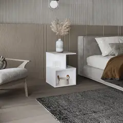 TUHOME - Velador 2 Posiciones Ocaso Blanco 482x35x35 Cm