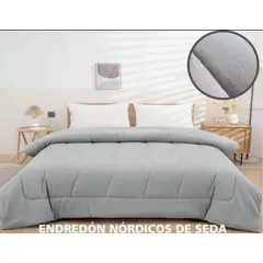 ATLAS - Edredon Nordico Plumon Acolchado 1.5 Plaza gris