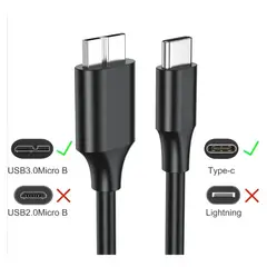 ULINK - Cable Usb Tipo C A Micro B Disco Duro Cámara 1 Metro