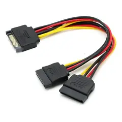 GENERICO - Cable Poder Adaptador Sata A Doble Sata Splitter 1 A 2