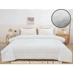 ATLAS - Edredon Nordico Plumon Acolchado 1.5 Plaza blanco