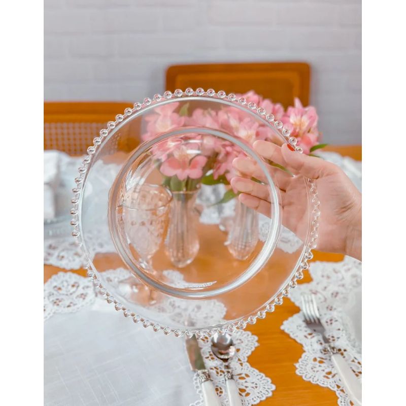 MI DECO HOME CADA DETALLE IMPORTA - SET 12 PIEZAS VAJILLA WOLF TRANSPARENTE