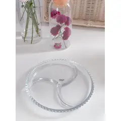 MI DECO HOME CADA DETALLE IMPORTA - PLATO DE APERITIVO TRANSPARENTE DE VIDRIO WOLF
